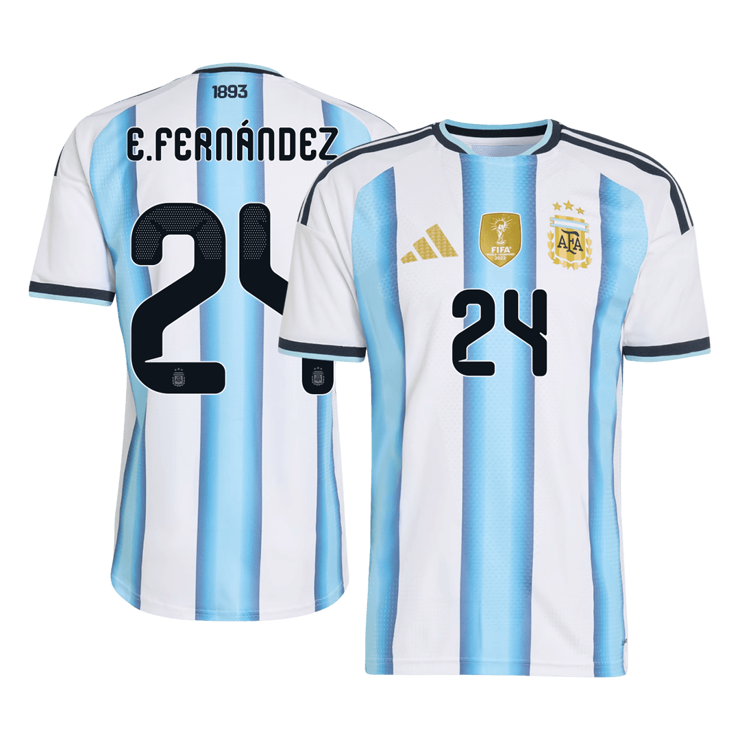 E. FERNÁNDEZ #24 Mens Argentina World Cup Home Jersey 2026 - Player Version (Slim Fit)