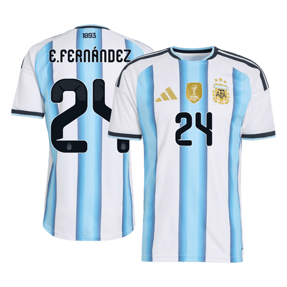 E. FERNÁNDEZ #24 Mens Argentina World Cup Home Jersey 2026 - Player Version (Slim Fit)