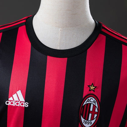 AC Milan Jersey 2017-18 Home Retro Football Kit