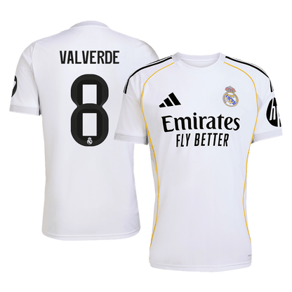 VALVERDE #8 Mens Real Madrid Home Jersey 2025/26 [PREMIUM]