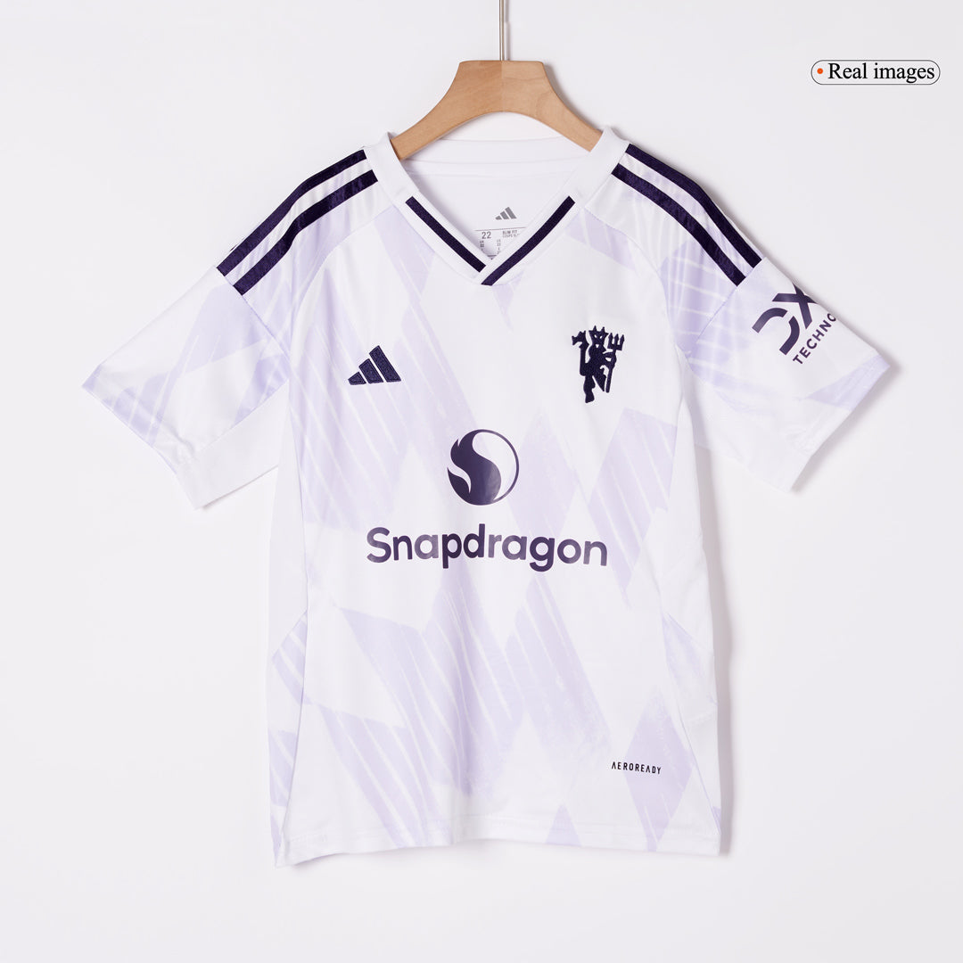 Kids Manchester United Away Full Kit 2025/26