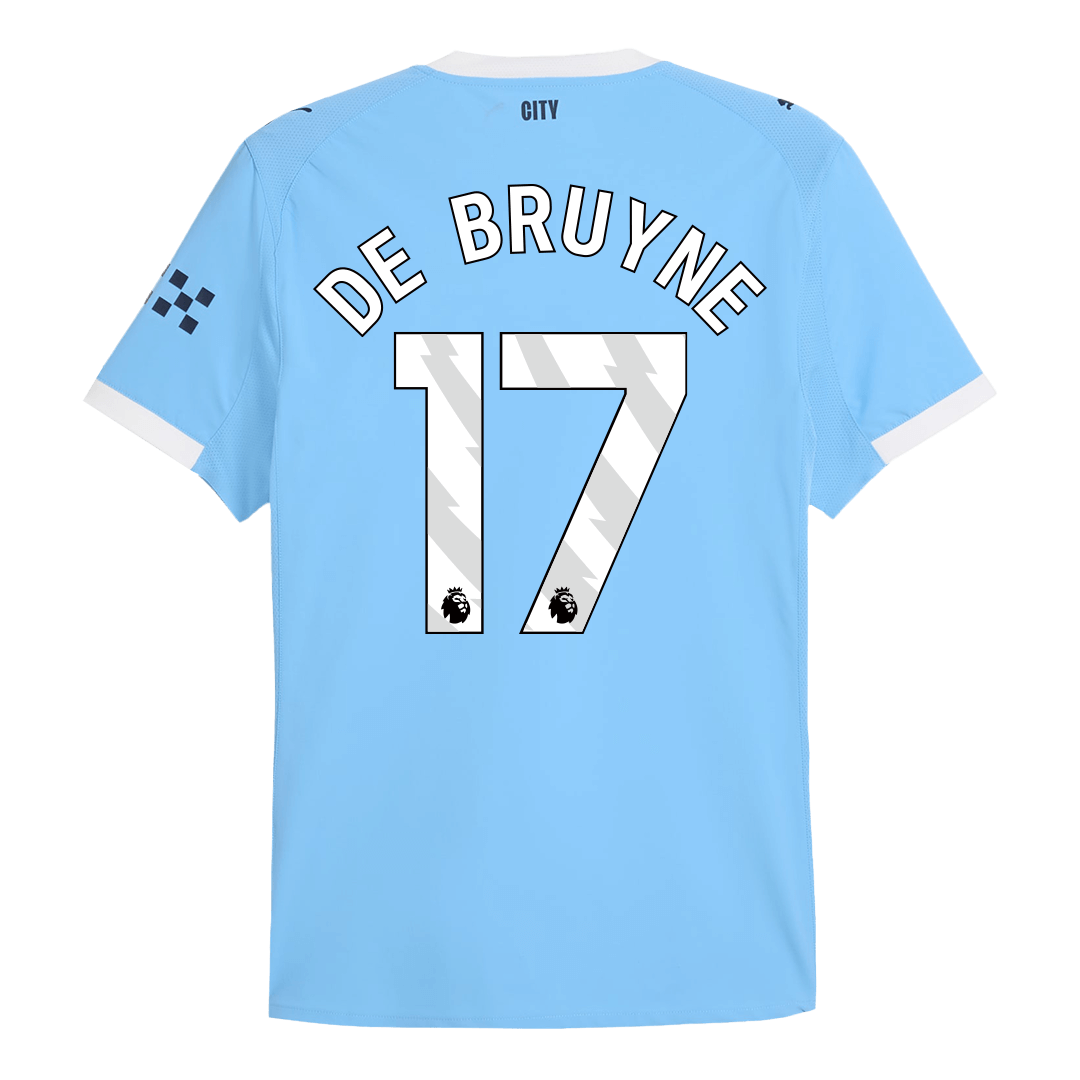 DE BRUYNE #17 Mens Manchester City Home Jersey 2025/26 - Player Version (Slim Fit)