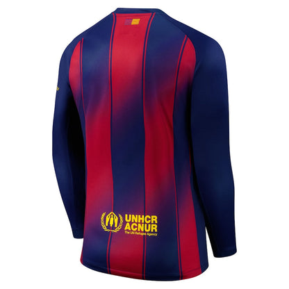 Nike Men's FC Barcelona Home Stadium Long Sleeve Dri-FIT Soccer Jersey 25/26