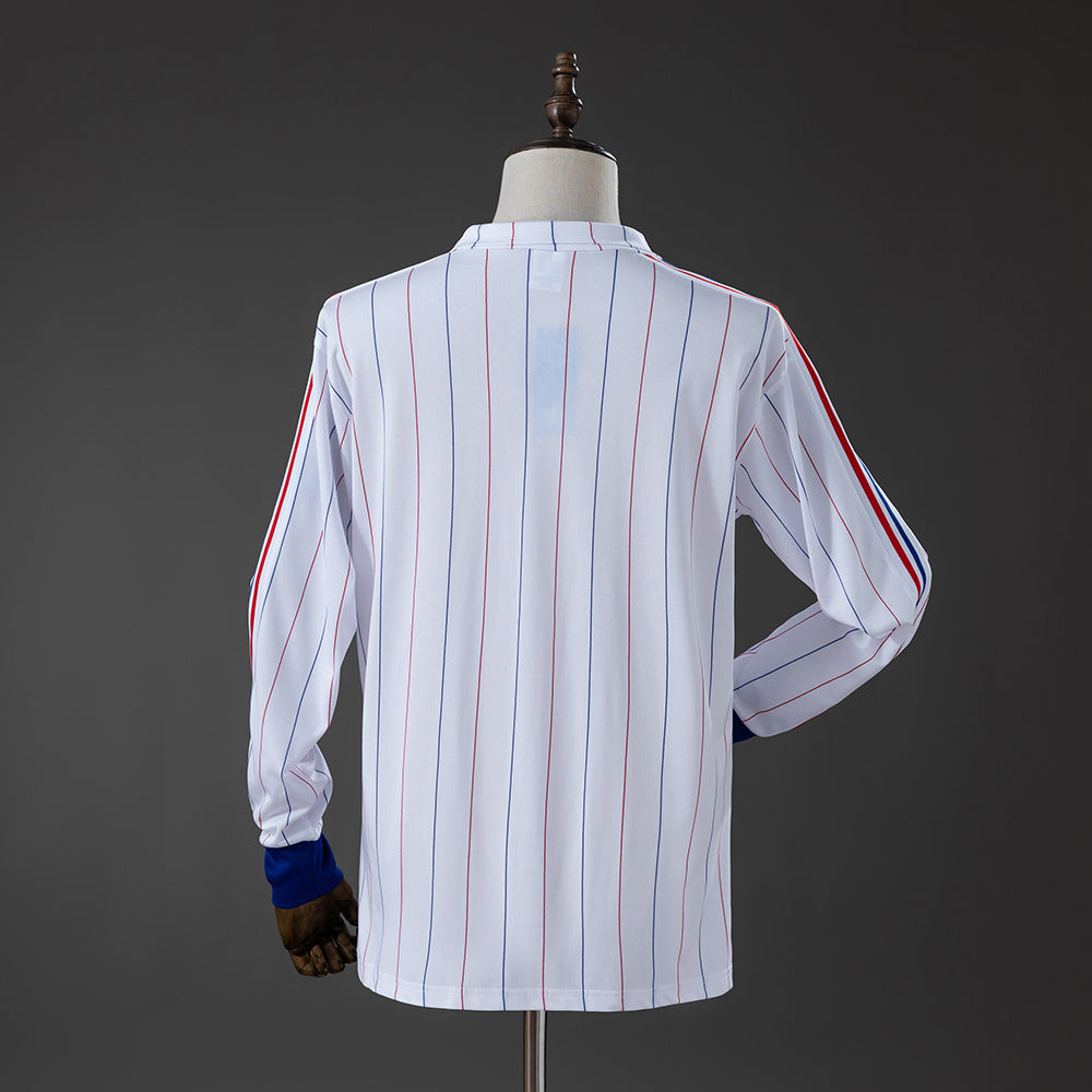 Retro France Away Jersey 1980-1982 Long Sleeves Football Kit Soccer Shirt
