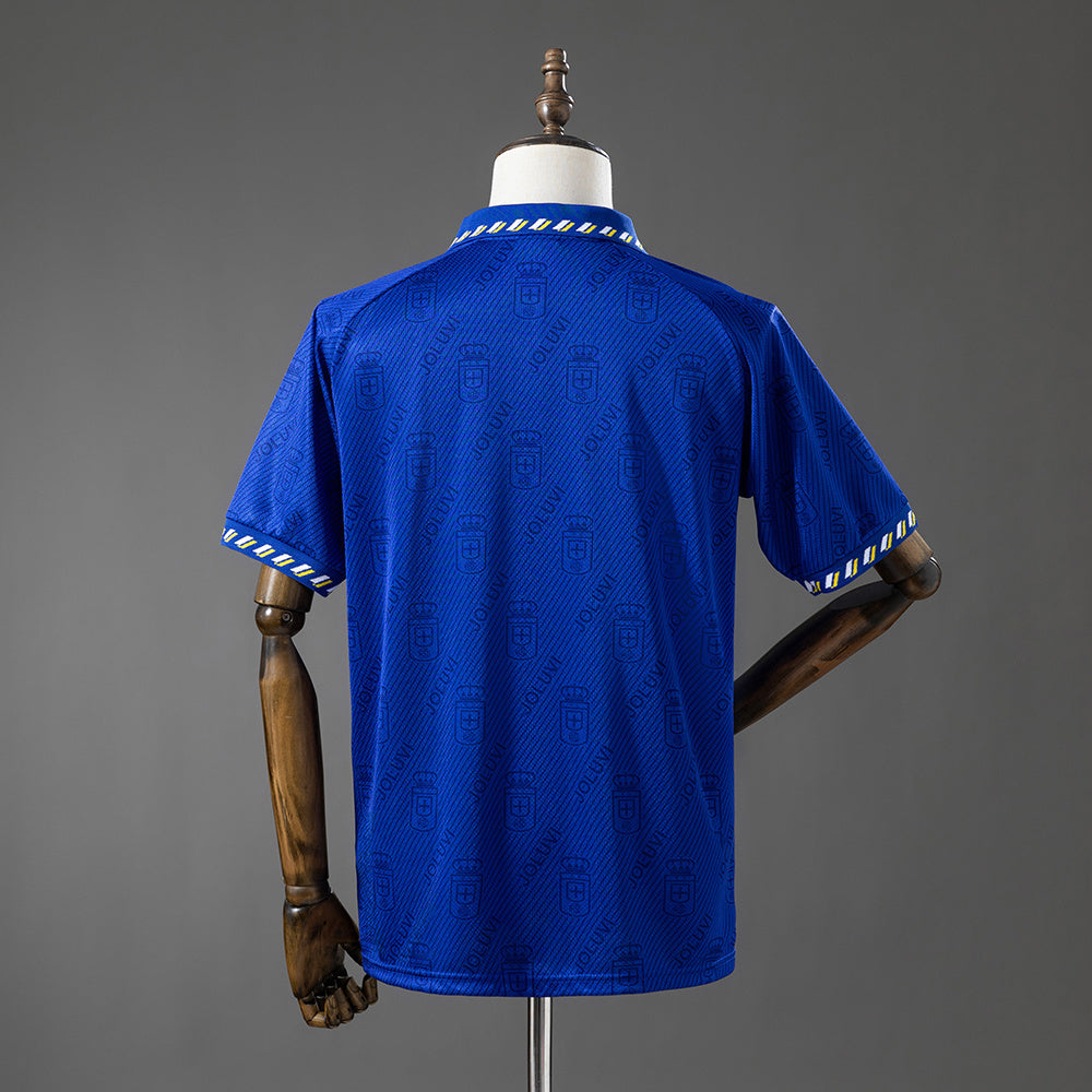 Real Oviedo Home Jersey 1995-1996 Retro Football Kit Soccer Shirt