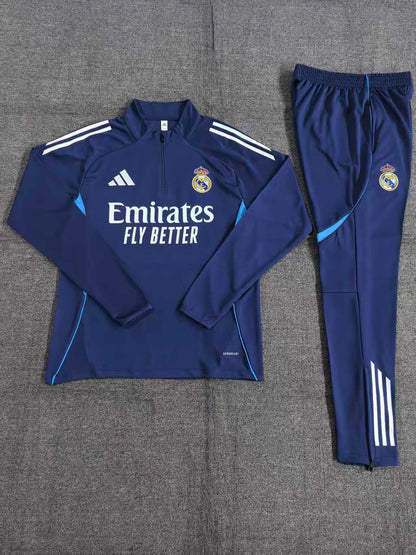 Kids Real Madrid Training Tracksuits 25/26 Football Kit Soccer Jersey