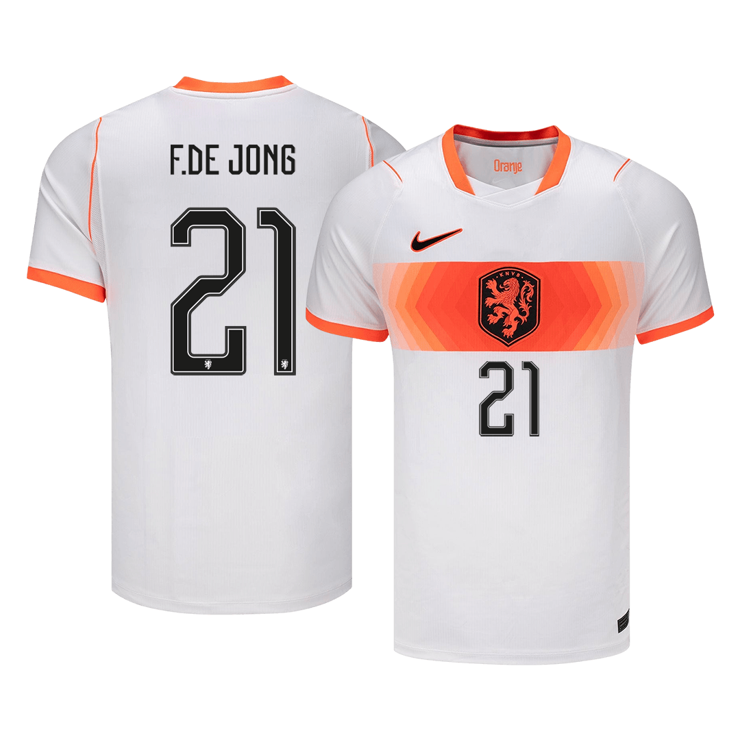 F.DE JONG #21 Mens Netherlands World Cup Away Jersey 2026