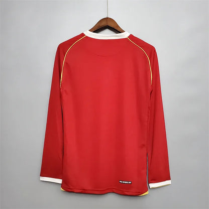 Manchester United Jersey Home Kit 2006/07 Retro Long Sleeves Football Team Soccer Shirt