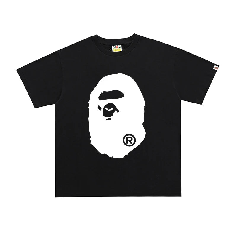 Bape Street Cotton Loose Couple Casual T-shirt Half Sleeve Shirt D099