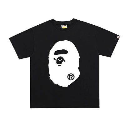Bape Street Cotton Loose Couple Casual T-shirt Half Sleeve Shirt D099