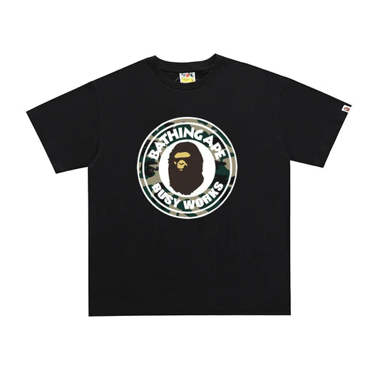 Bape Street Cotton Loose Couple Casual T-shirt Half Sleeve Shirt D212
