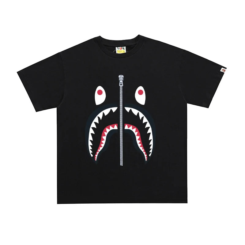 Bape Street Cotton Loose Couple Casual T-shirt Half Sleeve Shirt D033