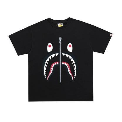 Bape Street Cotton Loose Couple Casual T-shirt Half Sleeve Shirt D033