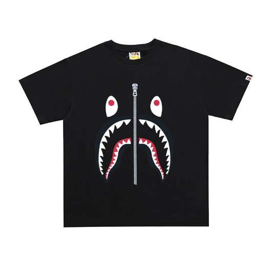 Bape Street Cotton Loose Couple Casual T-shirt Half Sleeve Shirt D033