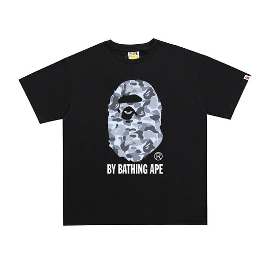 Bape Street Cotton Loose Couple Casual T-shirt Half Sleeve Shirt D763