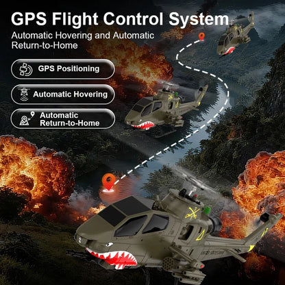 YUXIANG F112S AH-1 Cobra RC Helicopter 1:32 Scale 9CH GPS Optical Flow Altitude Hold