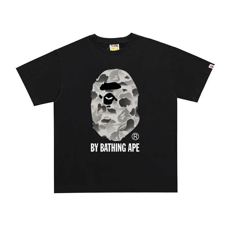 Bape Street Cotton Loose Couple Casual T-shirt Half Sleeve Shirt D005