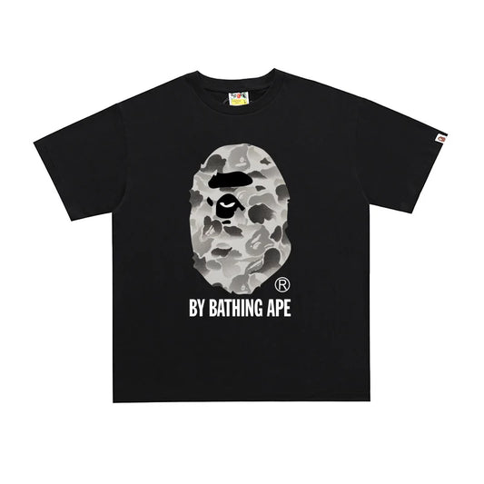 Bape Street Cotton Loose Couple Casual T-shirt Half Sleeve Shirt D005