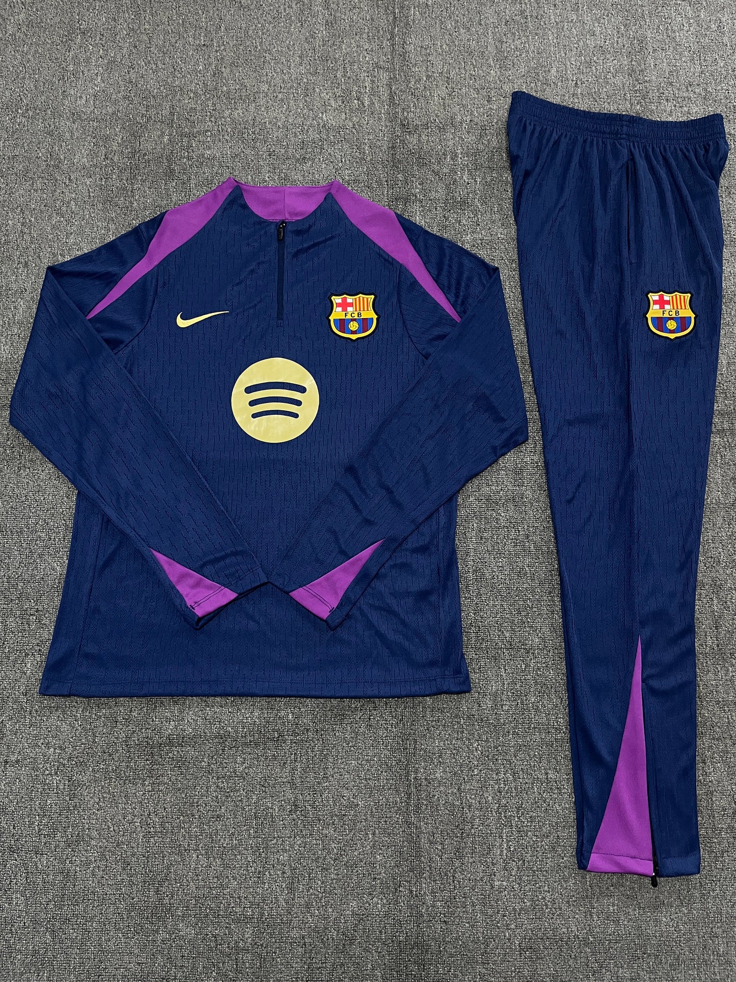 Kids Barcelona Training Tracksuits 25/26 Football Kit Soccer Jersey