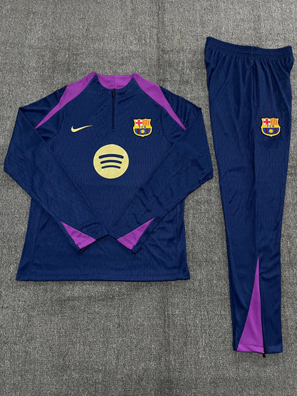 Kids Barcelona Training Tracksuits 25/26 Football Kit Soccer Jersey