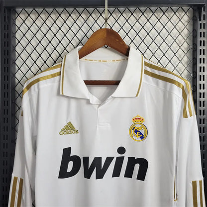 Real Madrid Jersey Home Kit 2011 2012 Retro Long Sleeves
