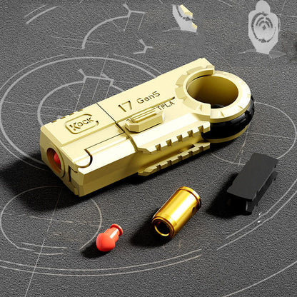 Fidget Toy 3-in-1 Ratchet Spinner Launcher - Fold n Fire Alloy Glock Colt EDC Stress Relief