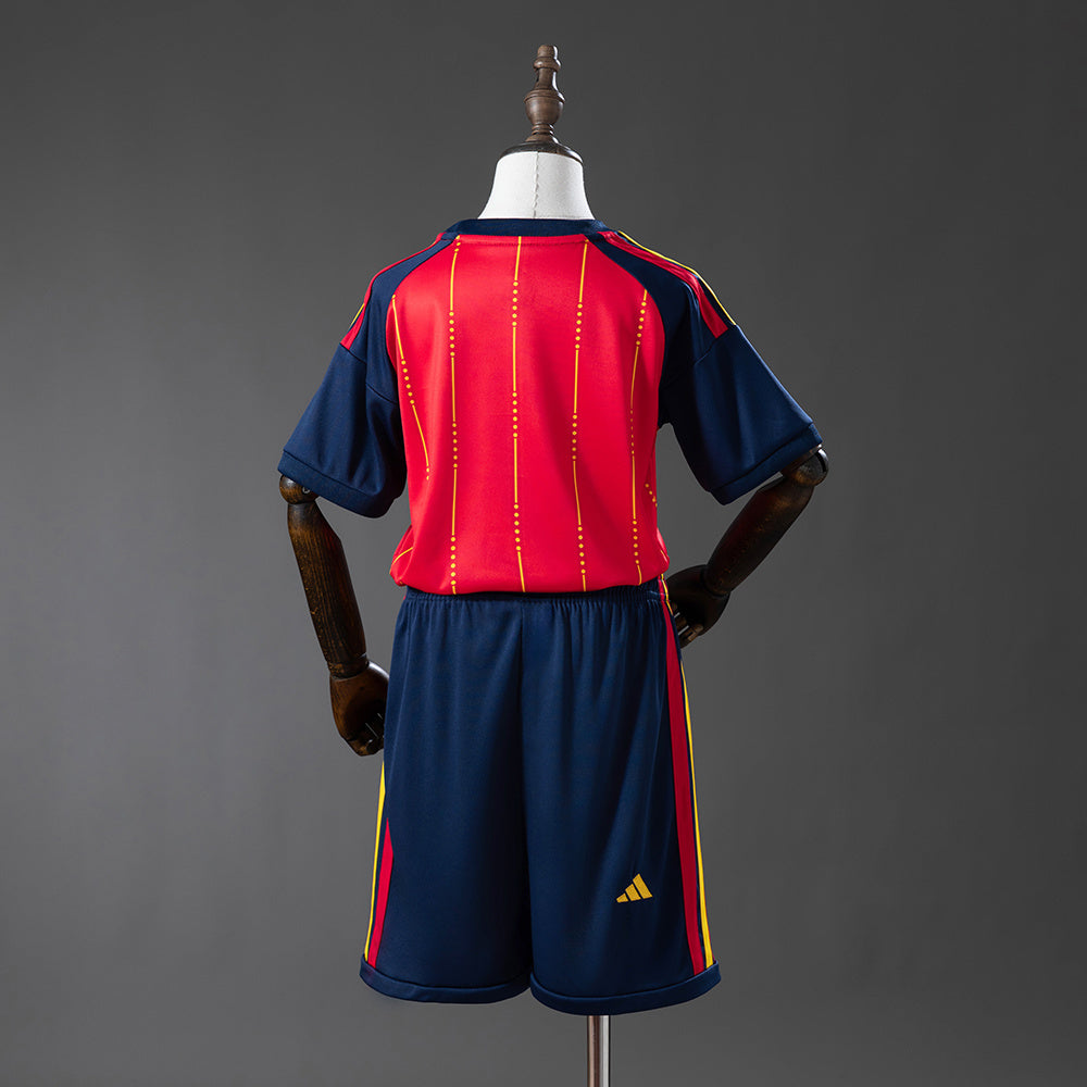 Kids Spain Jersey 2026 World Cup Home Football Kit