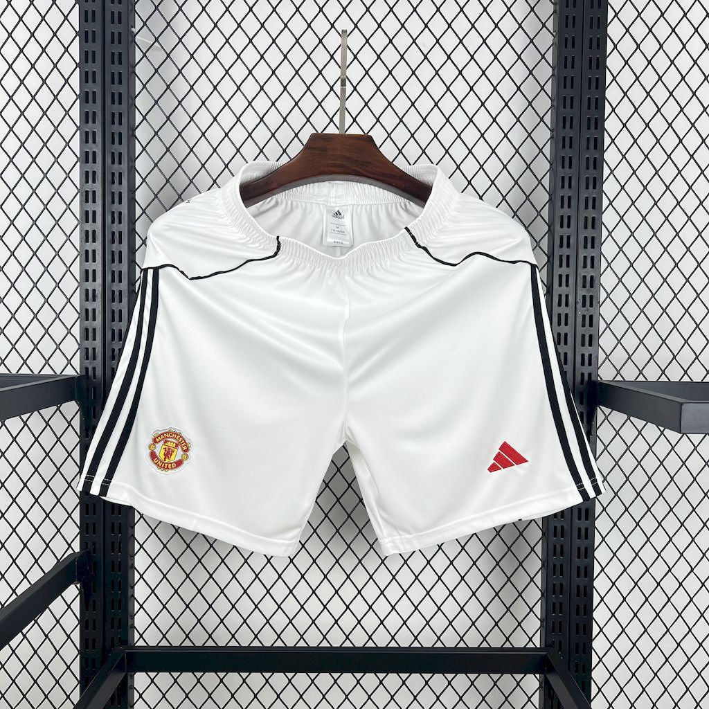 Manchester United Shorts 25/26 Home White Football Kit Soccer Shorts