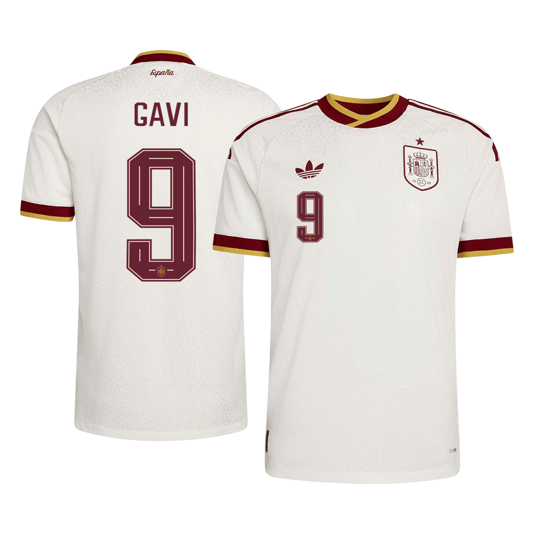 GAVI #9 Mens Spain World Cup Away Jersey 2026 - Player Version (Slim Fit)