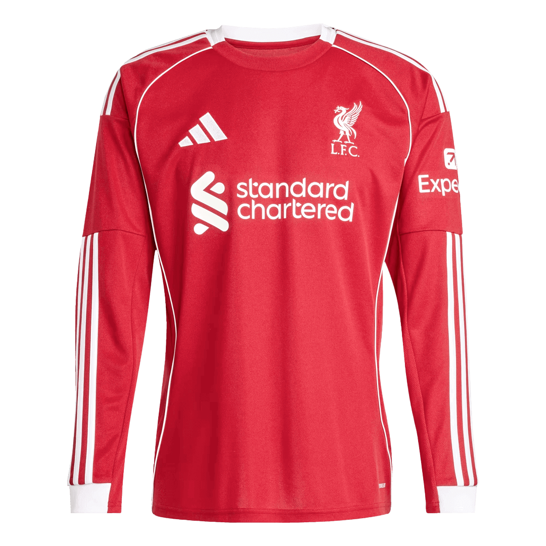 Mens Liverpool Home Long Sleeve Jersey 2025/26