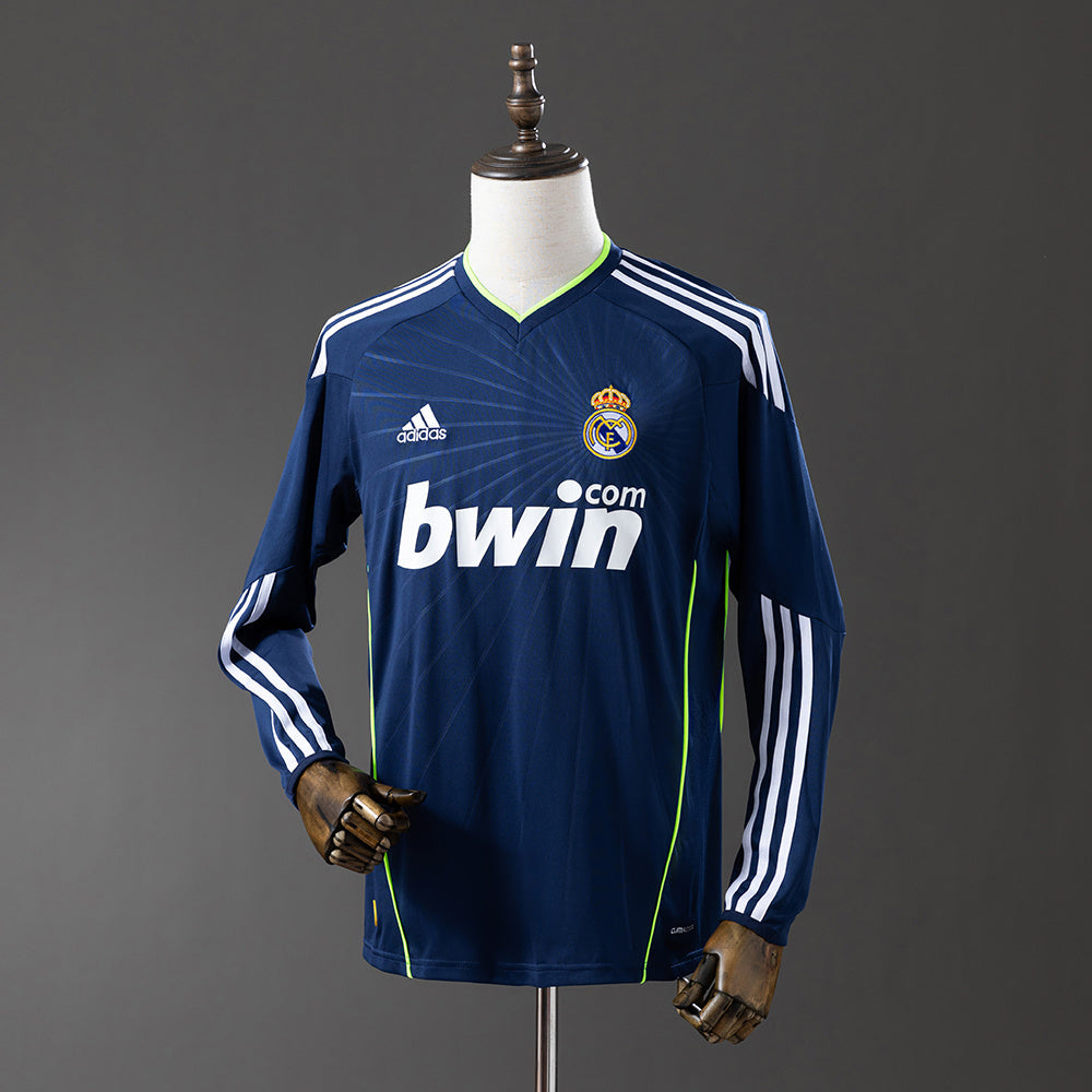 Real Madrid Jersey 2010-11 Away Retro Kit Long Sleeves