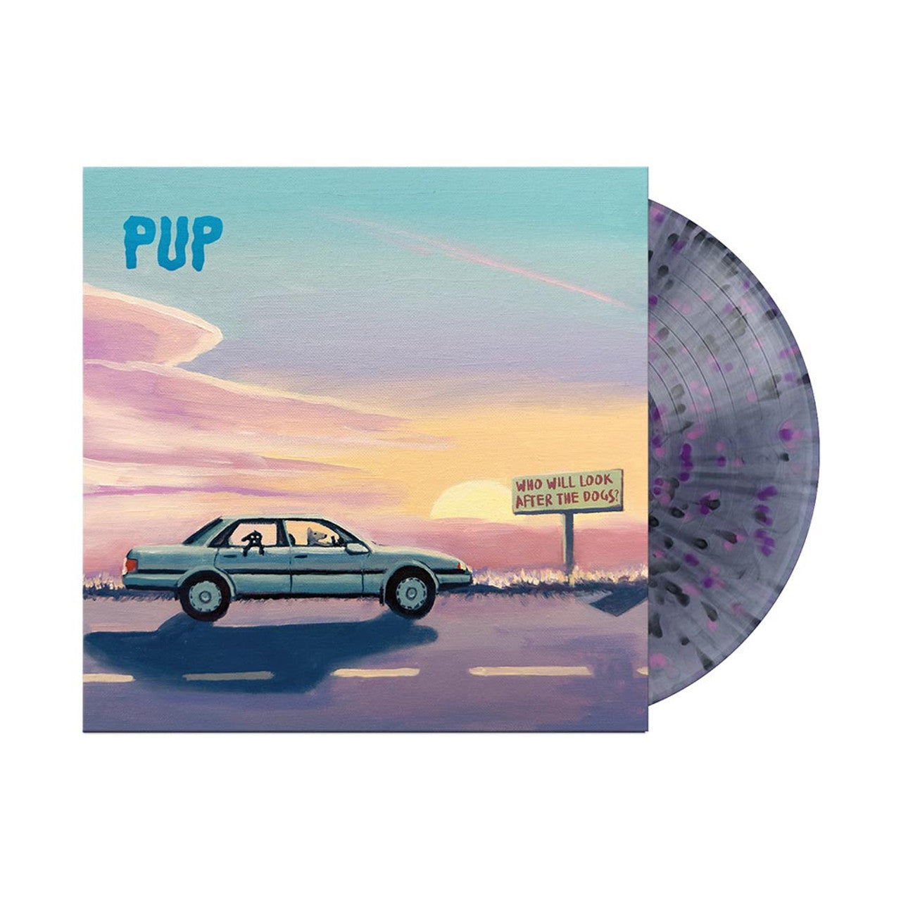 Who Will Look After the Dogs? (Black Smoke with Black, Pink & Purple Splatter) - PUP [Colour Vinyl]