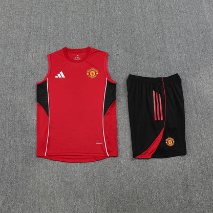 Manchester United Vest Set Training Tracksuits 25/26 Football Kit Soccer Jersey