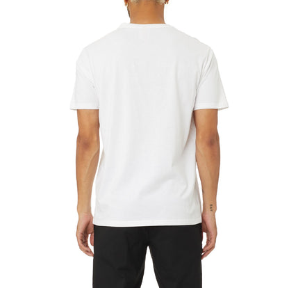 Kappa AUTHENTIC ESTESSI T-SHIRT-WHITE/GREEN OLIVE