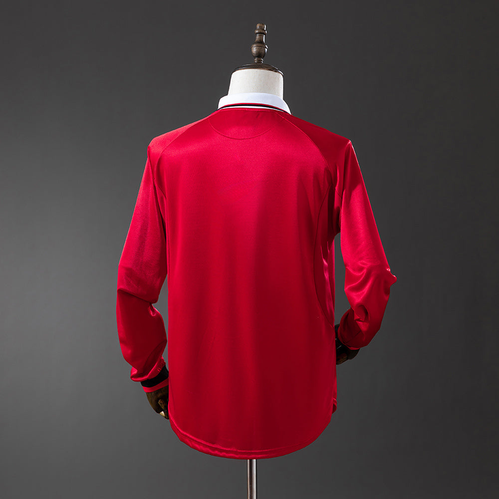 Manchester United Jersey 1999-00 Home Retro Kit Long Sleeves
