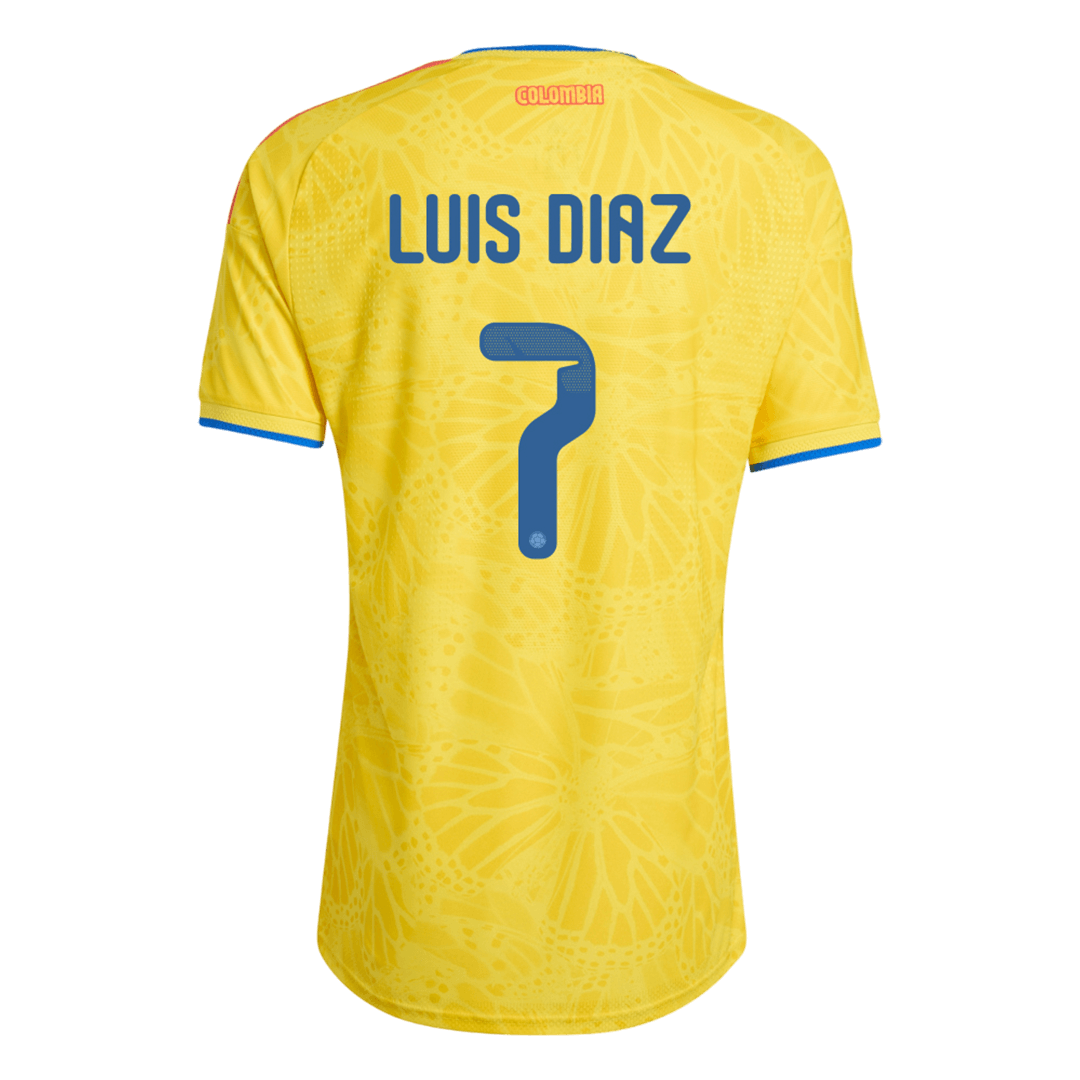 LUIS DíAZ #7 Mens Colombia World Cup Home Jersey 2026 - Player Version (Slim Fit)