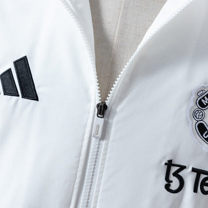 Manchester United Windbreaker 2025-26 White Football Soccer Jacket
