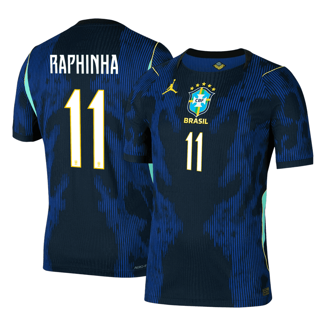 RAPHINHA #11 Mens Brazil World Cup Away Jersey 2026 - Player Version (Slim Fit)