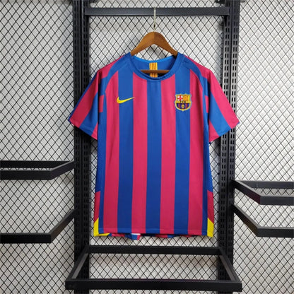 Retro Barcelona Jersey 2005-06 Home Football Kit Soccer Shirt
