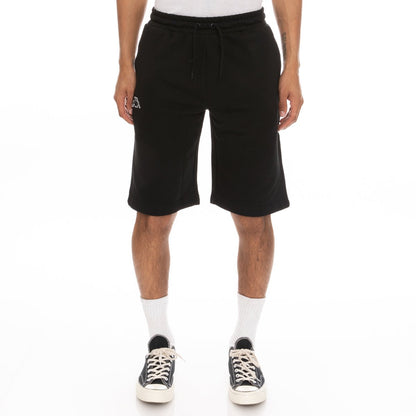 KAPPA  LOGO FLEECE MABOK SHORTS - BLACK