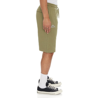 KAPPA LOGO FLEECE MABOK SHORTS - GREEN OLIVE