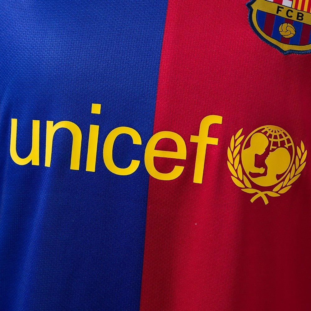 Barcelona Jersey 2008-09 Home Retro Football Kit Long Sleeves