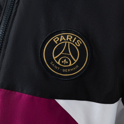 PSG Windbreaker 2025/26 Black & Psychedelic Purple Football Soccer Jacket