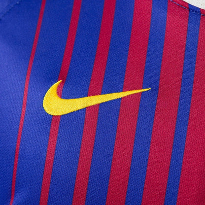 Barcelona Jersey 2017-18 Home Retro Football Kit Long Sleeves