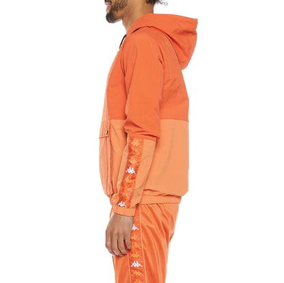 KAPPA 222 BANDA EDONIN ANORAK - ORANGE DUSTY WHITE