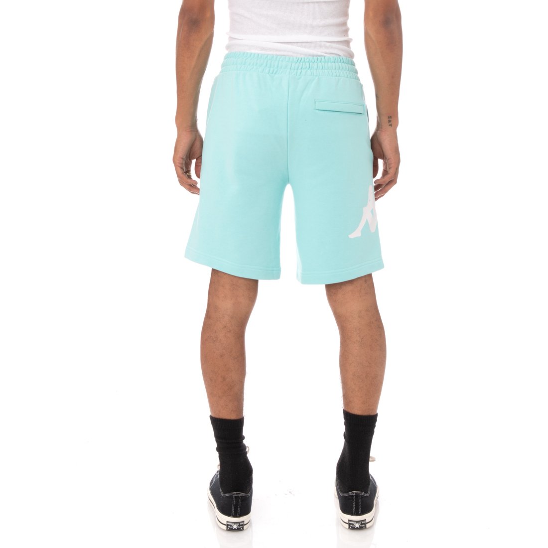 KAPPA AUTHENTIC SANGONE SHORTS - PEACOCK