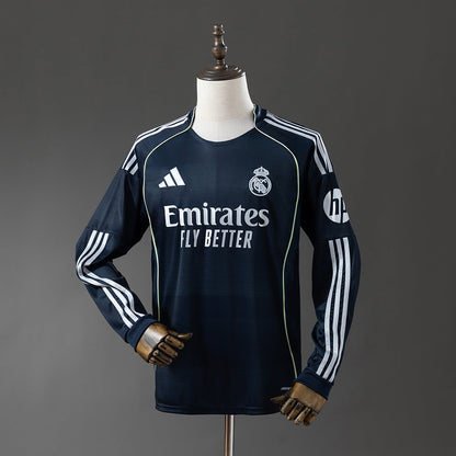 Real Madrid Jersey 25/26 Away Football Kit Long Sleeves