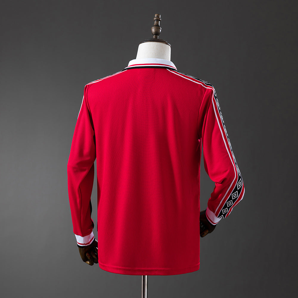 Manchester United Jersey1998-99 Home Retro Football Kit Long Sleeves