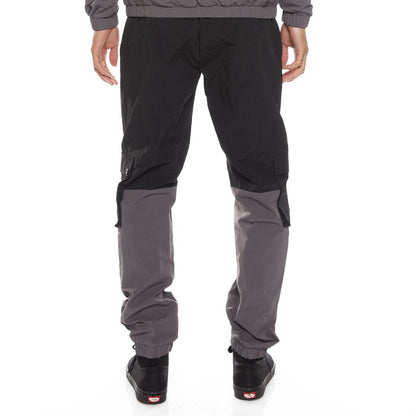 KAPPA 222 BANDA ERISTIN WOVEN PANTS - BLACK GREY WHITE