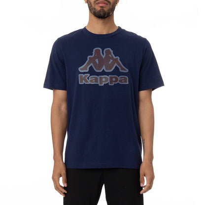 Kappa Men's Authentic Logo Bant T-Shirt - BLUE MARINE